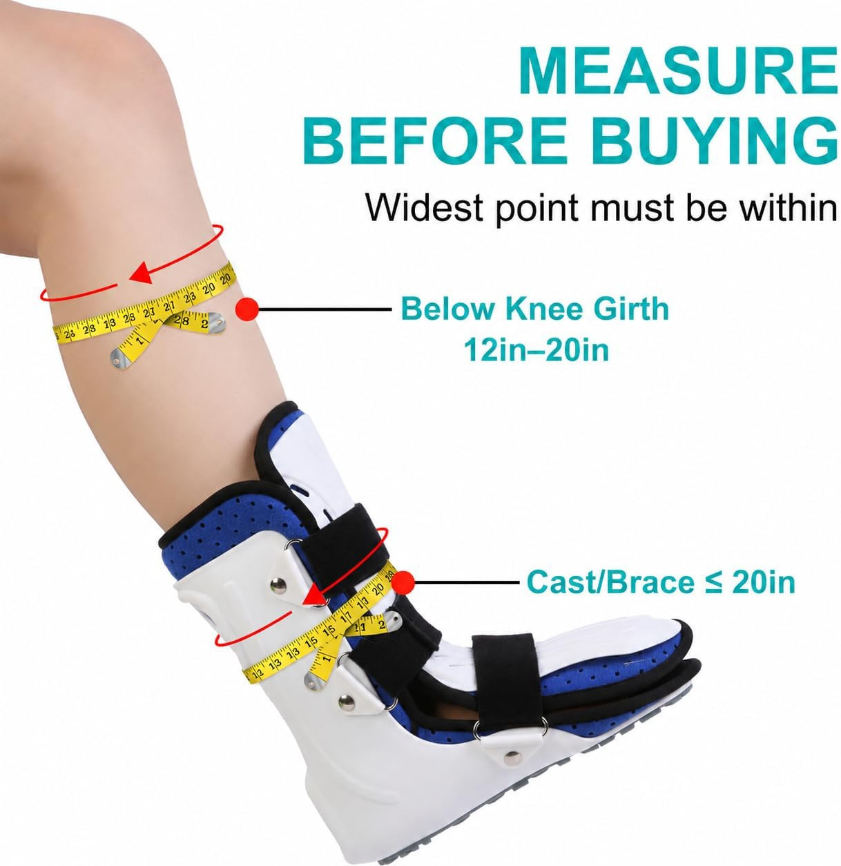 Waterproof Leg Cast Cover for Showering, Reusable Shower Sleeve for Leg after Su