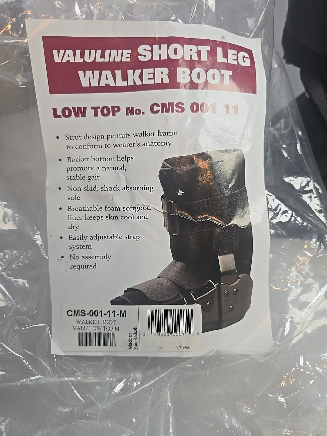 Walking Fracture Boot Short Walker Protective Boot Left or Right Foot Medium EUC