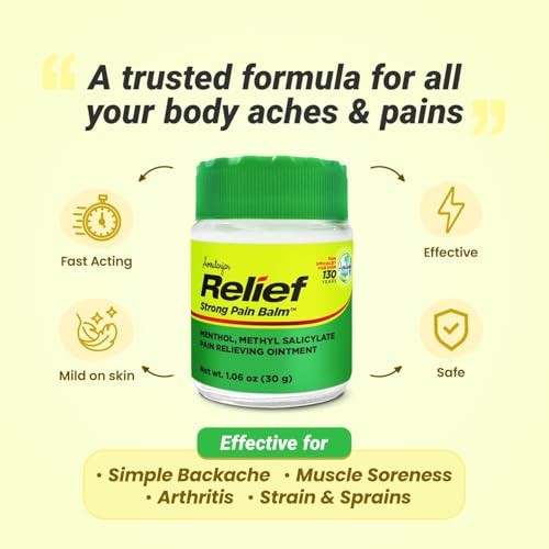 Strong Pain Balm for Men & Women – Joint & Muscle Pain Relief 1.05 Ounce (30g)