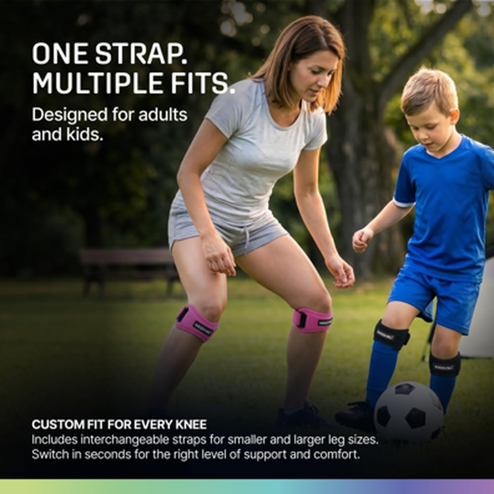 Knee Support Strap Patella Tendon Brace Band One Size Adjustable for Running