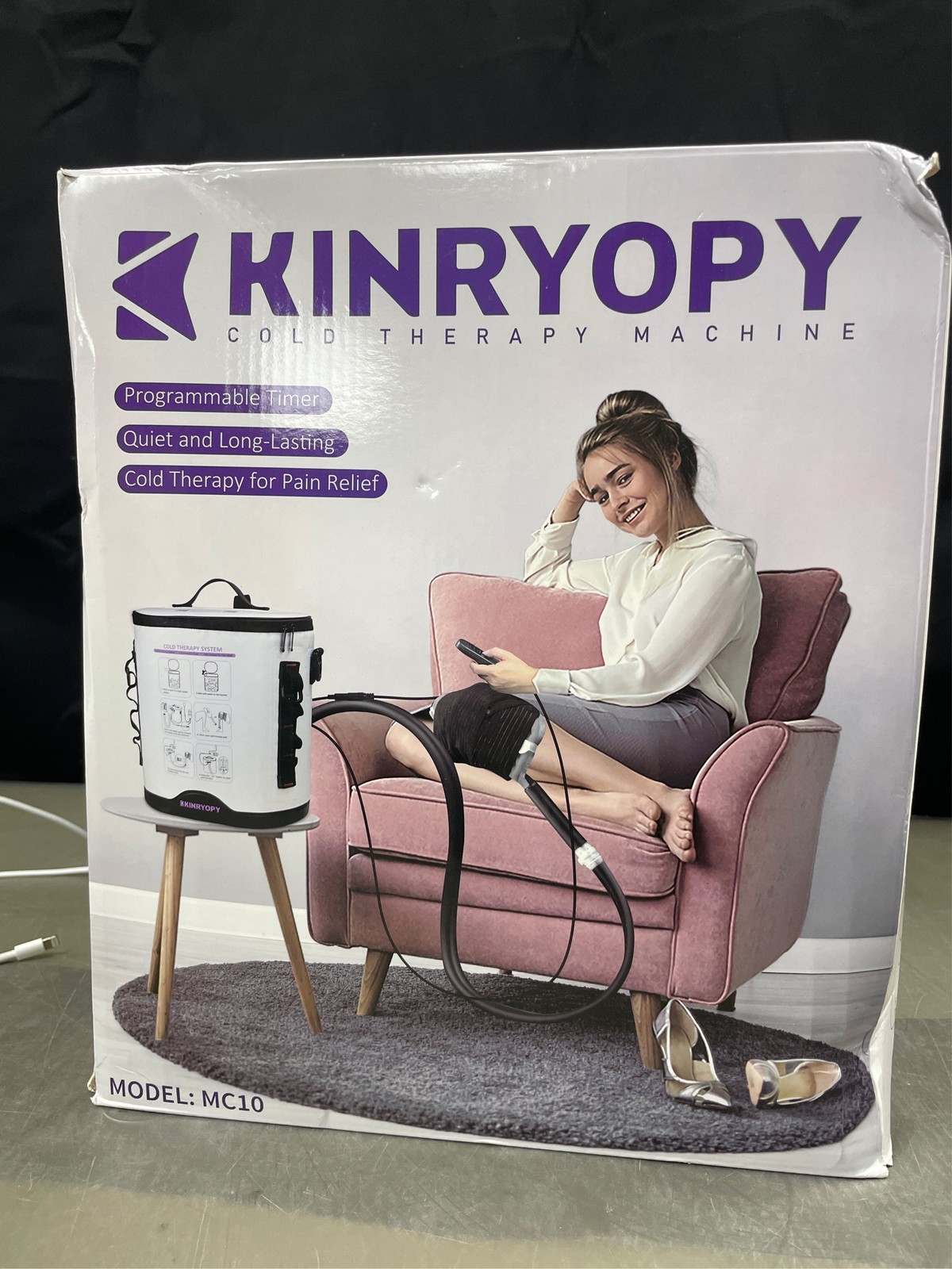 Cold Therapy Machine with Programmable Timer, Portable Ice Machine for Knee Afte