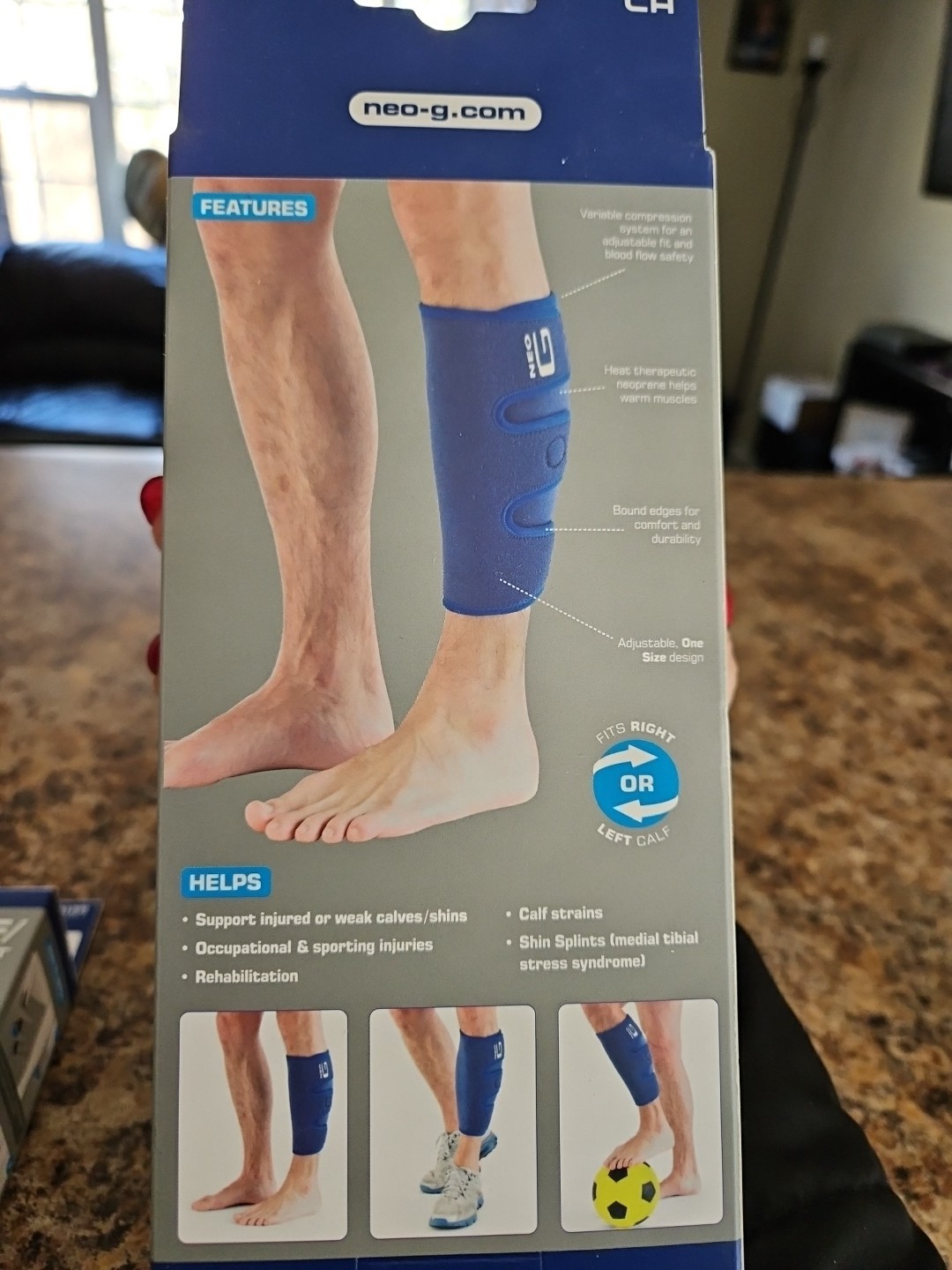 Calf Shin Splint Support Adjustable Compression One Size Fits Most Left Or Right