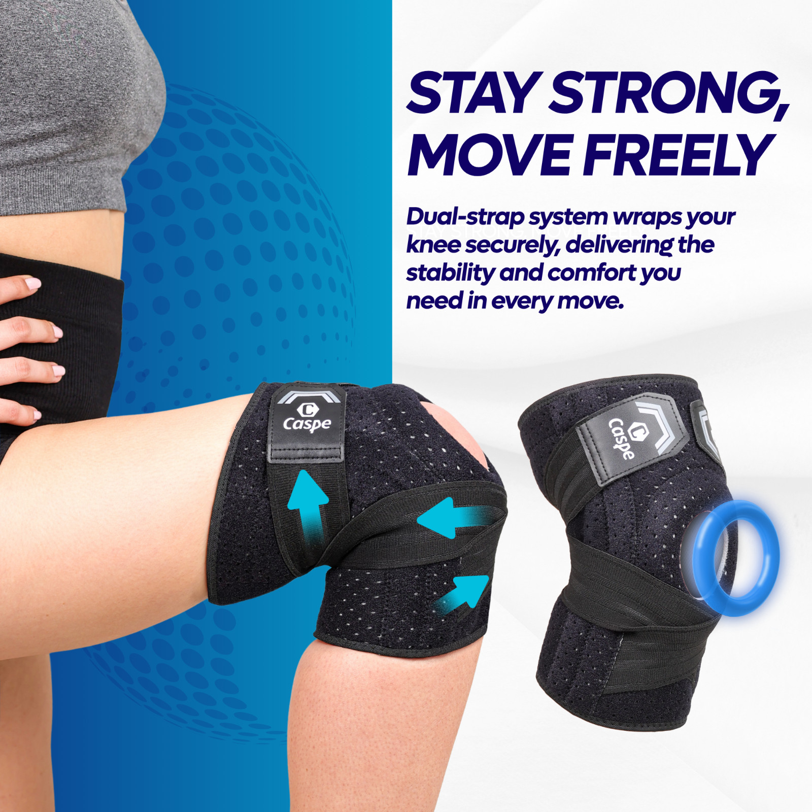 Knee Sleeve Compression Brace Support Meniscus Sport Joint Pain Arthritis Relief