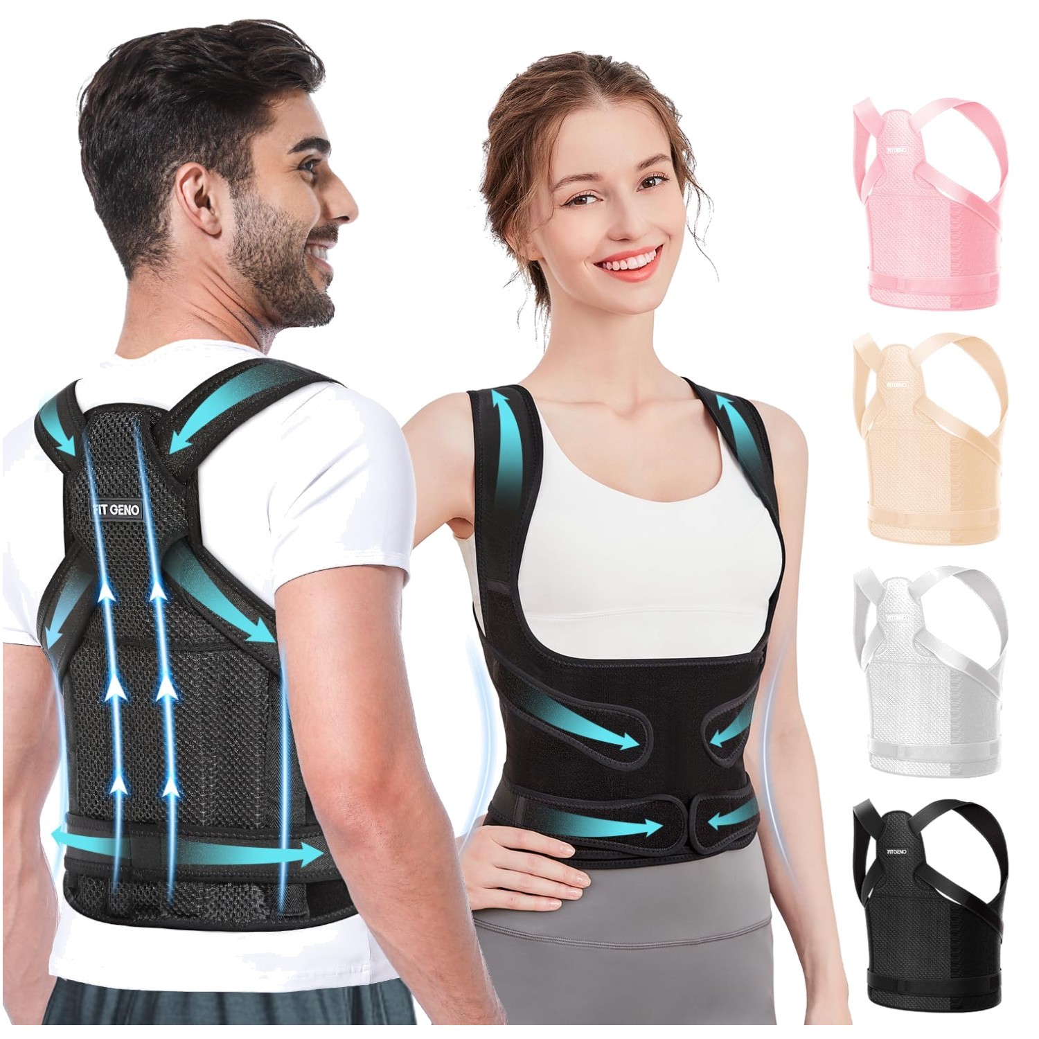 Adjustable Back Brace – Shoulder Straightener & Pain Relief