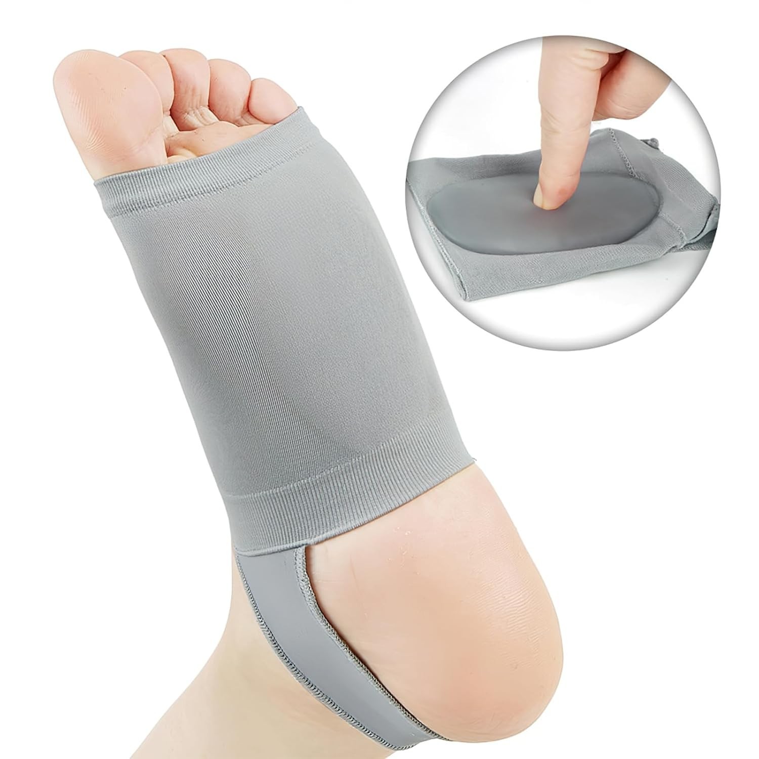 Metatarsal Arch Support Brace Compression Sleeves with Gel Pad for Flat Foot