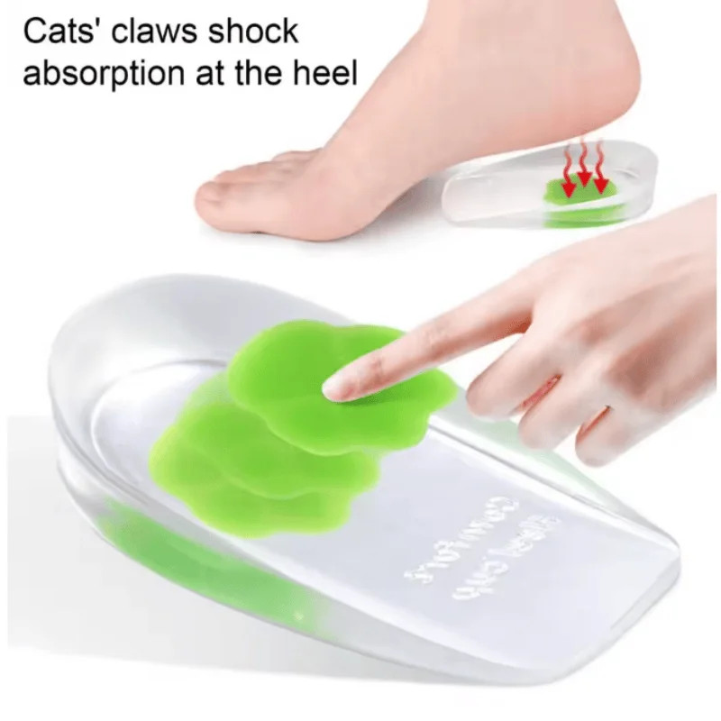 1 Pair of Silicone Heel Pads, Suitable for Men and Women with Bone Spurs, Protec
