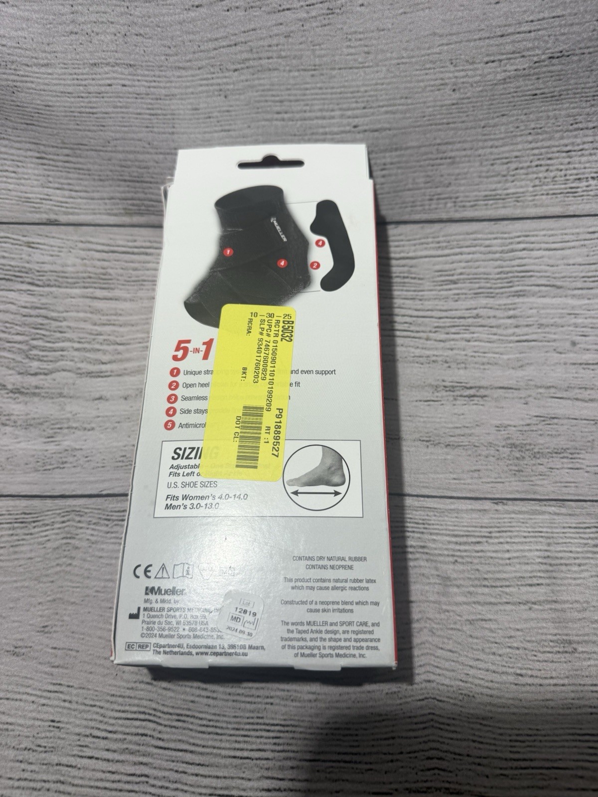 Mueller Sports ~ Adjustable Ankle Stabilizer ~ Max Support ~ One Size Fits Most