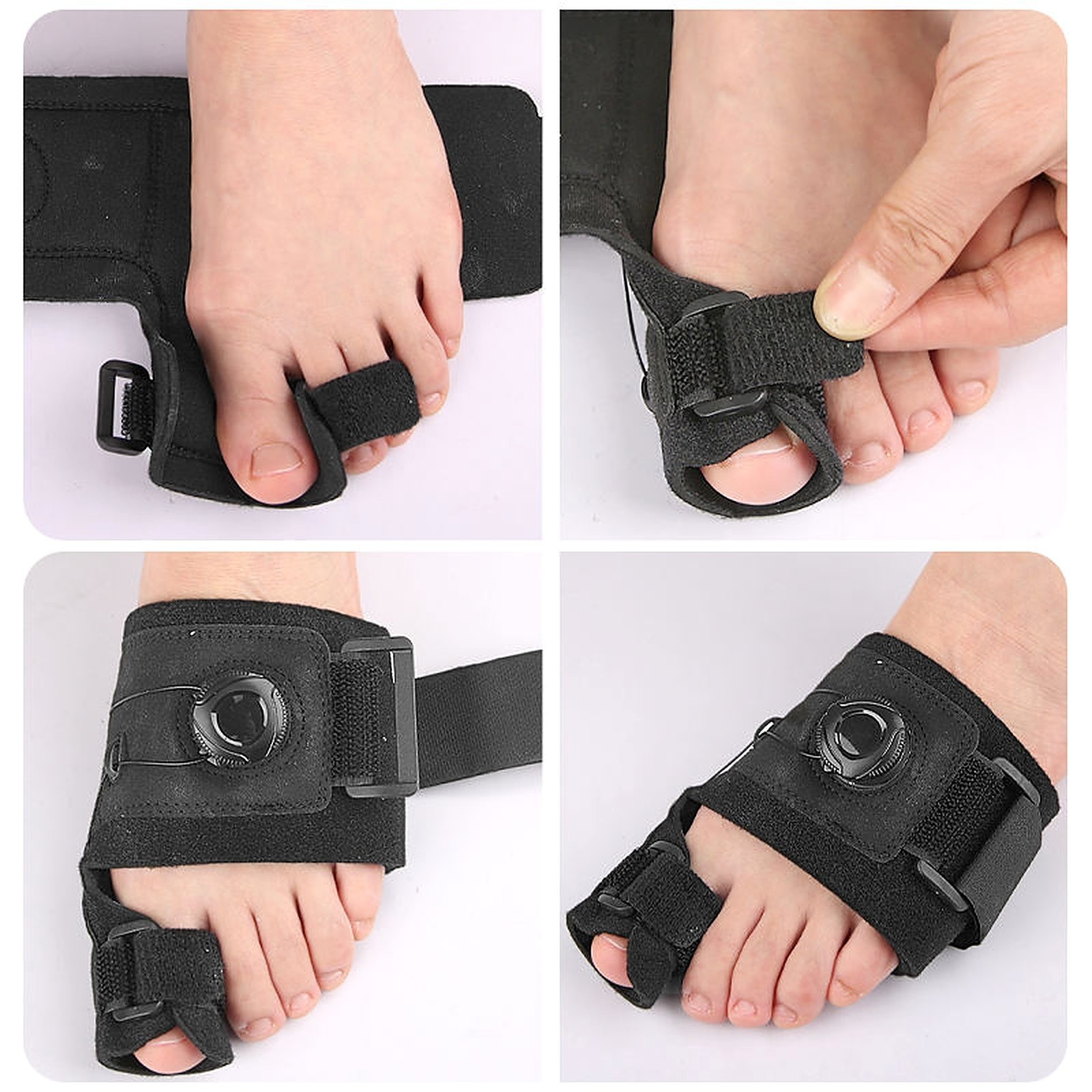 Adjustable Bunion Corrector Big Toe Straightener Splint Brace Hallux Valgus Knob