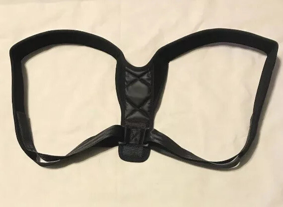 Posture Corrector Back Brace, Size Large, Black, Light Weight Comfort, NEW