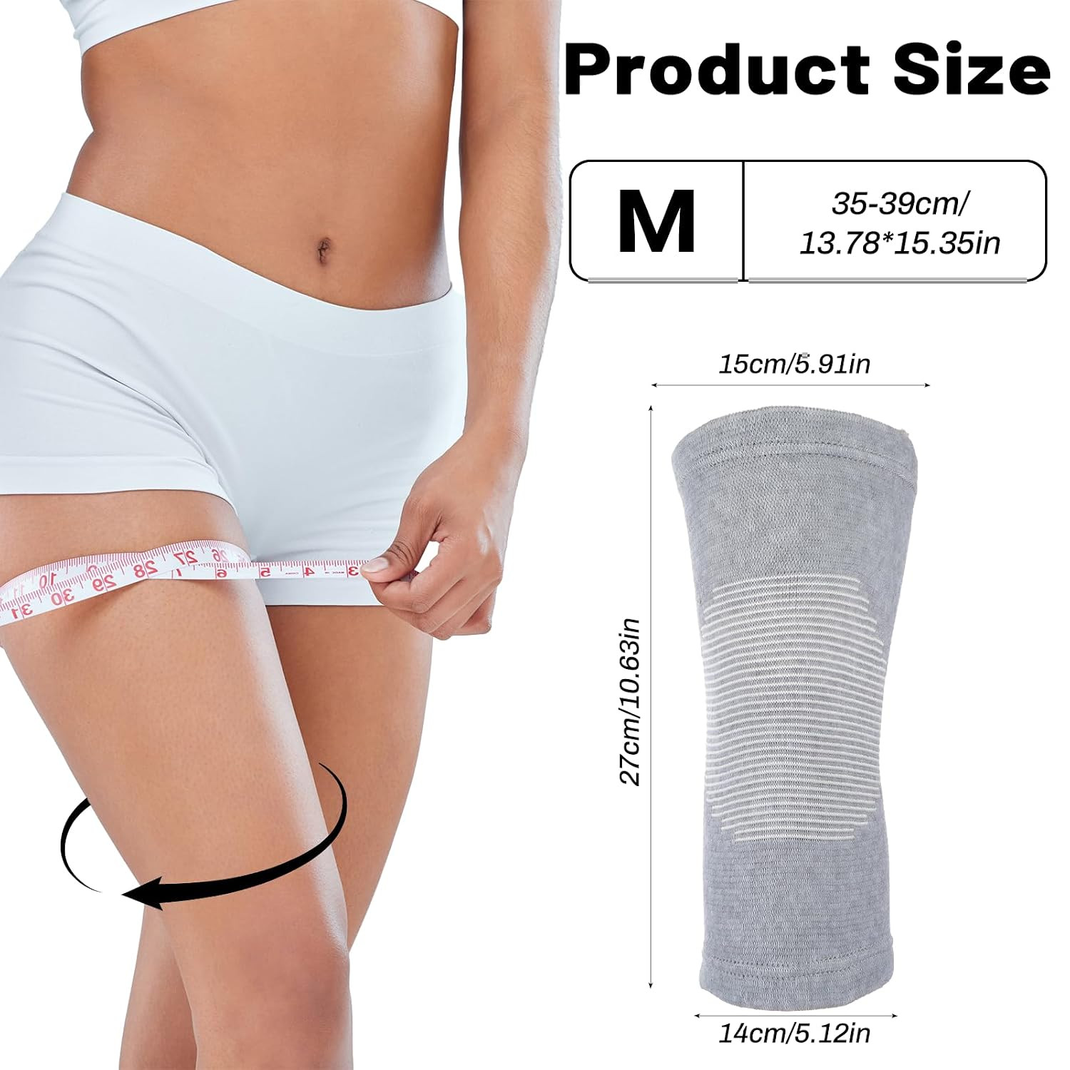 Bamboo Knee Sleeve, Breathable Compress Bamboo Knee Sleeves Elastic Warm Knees B