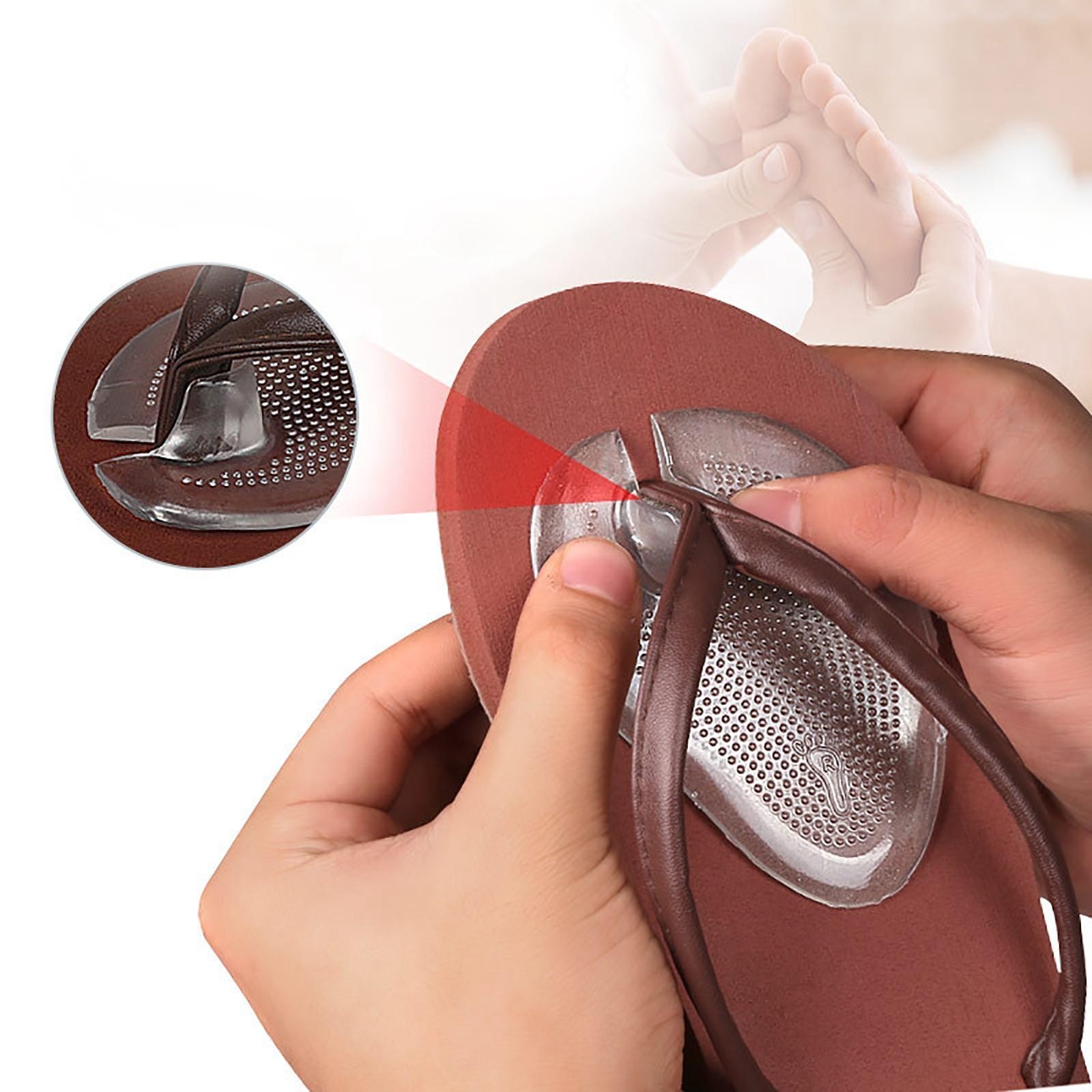 2 Pieces Self Adhesive Gel Forefoot Cushions Flip Flops Forefoot for Sandals