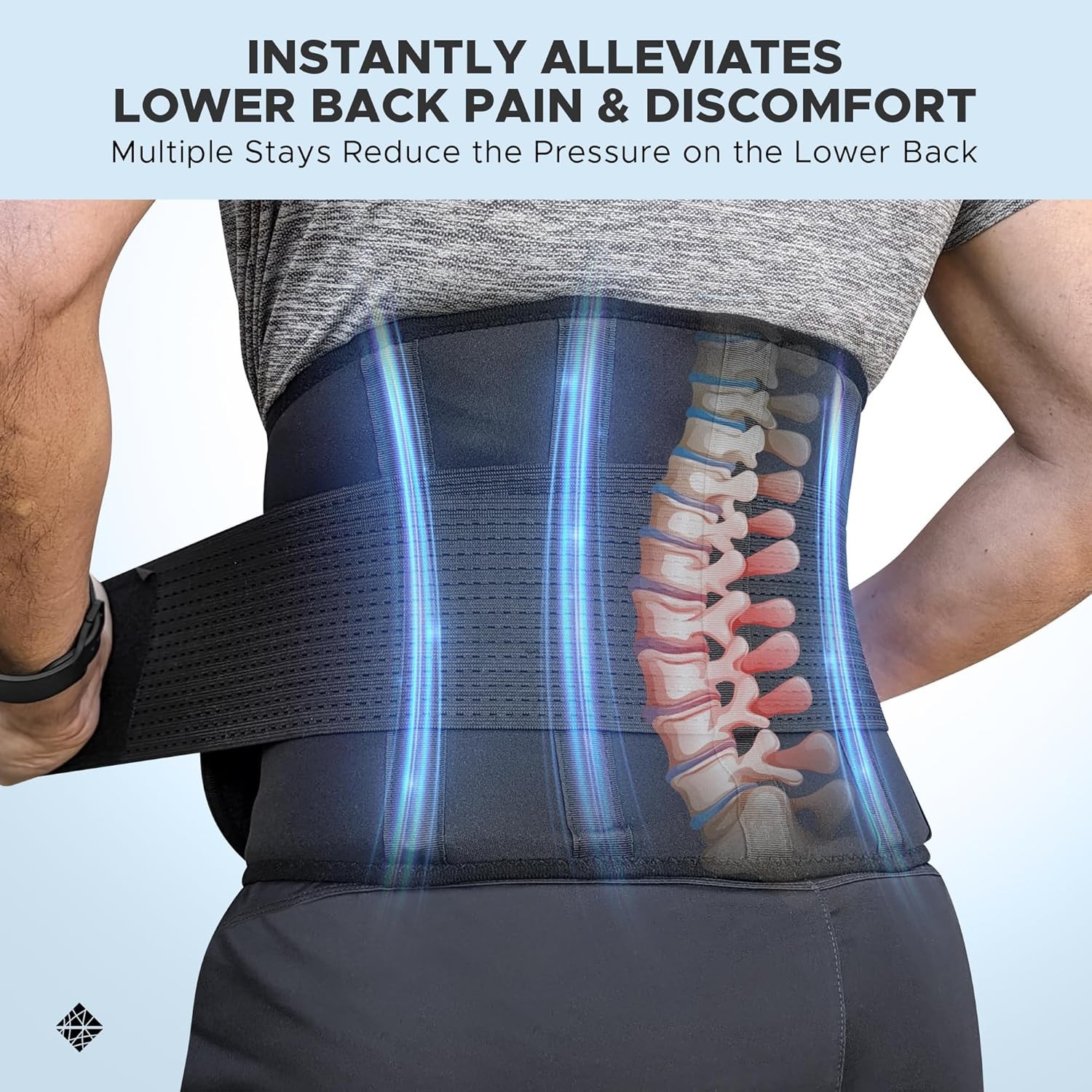Plus Size Back Brace for Lower Back Pain |4XL| Lumbar Support for Pain Relief an