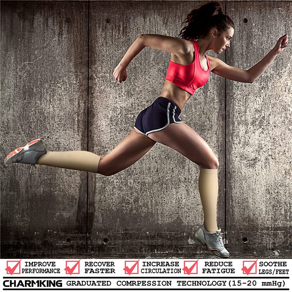 Compression Socks for Women & Men Circulation (3 Pairs) 15-20 mmHg is Best At…