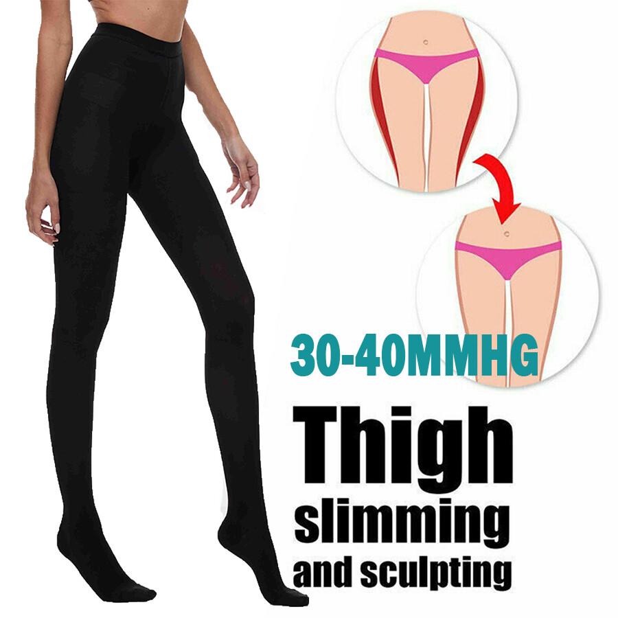 Women Men Support Compression Pantyhose 30-40 mmHg Stockings Varicose Edema Pain