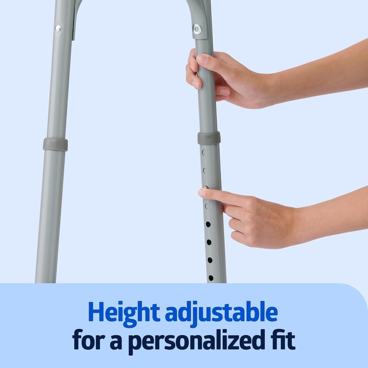 Two-Button Patient Therapy Folding Walker for Patients 46 to 55 in Height