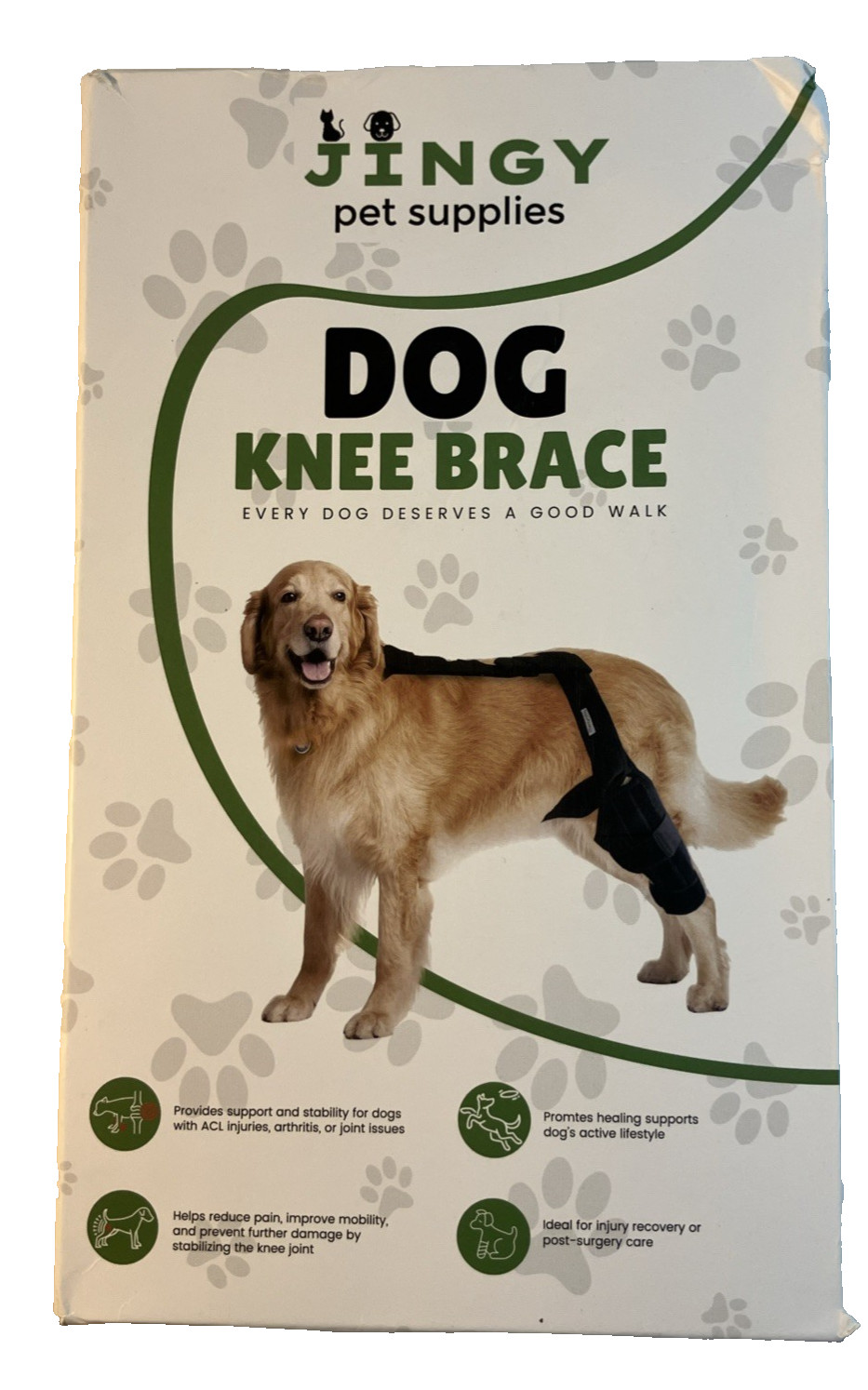 Dog Knee Brace for Torn ACL, Hip Dysplasia, Arthritis Pain Relief LG Jingy