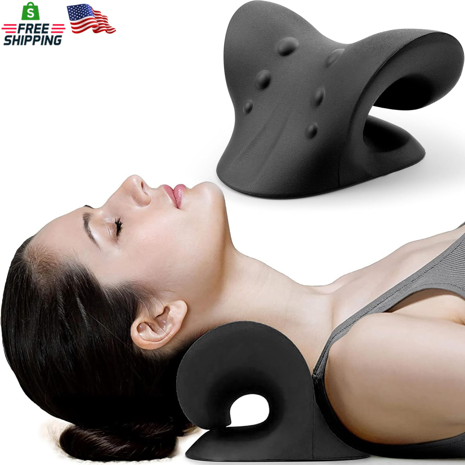 RESTCLOUD Neck and Shoulder Relaxer, Cervical Traction Device for TMJ Pain Relie