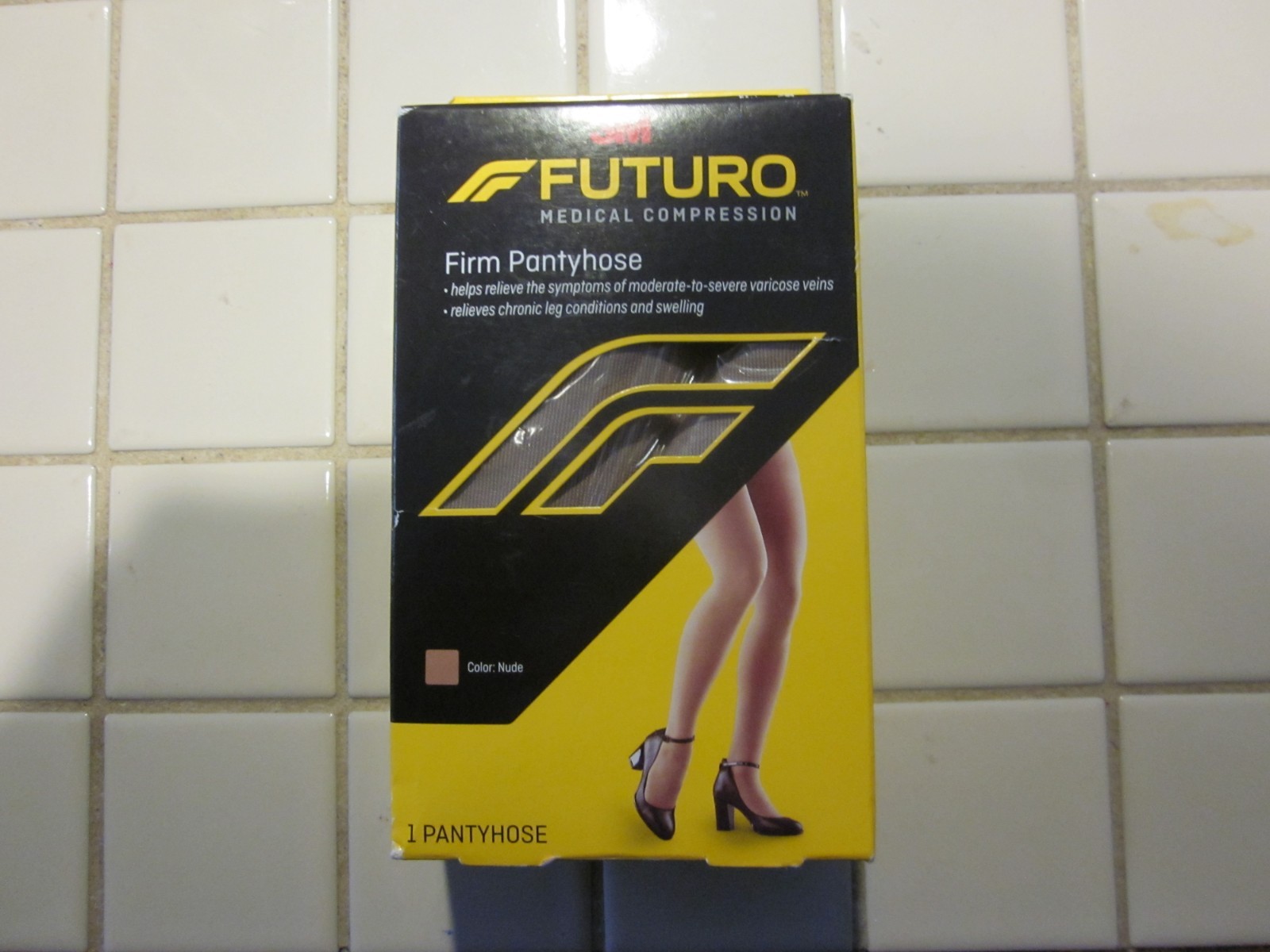 3M Futuro Ultra Sheer Pantyhose Firm Plus Size Compression Silky Soft Nude 1Pair