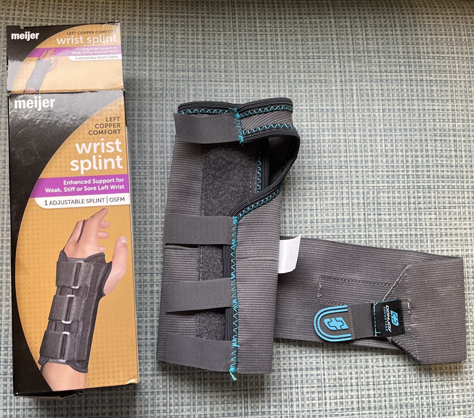 New Meijer Left-Side Copper Comfort Support Adjustable Wrist Splint New In Box