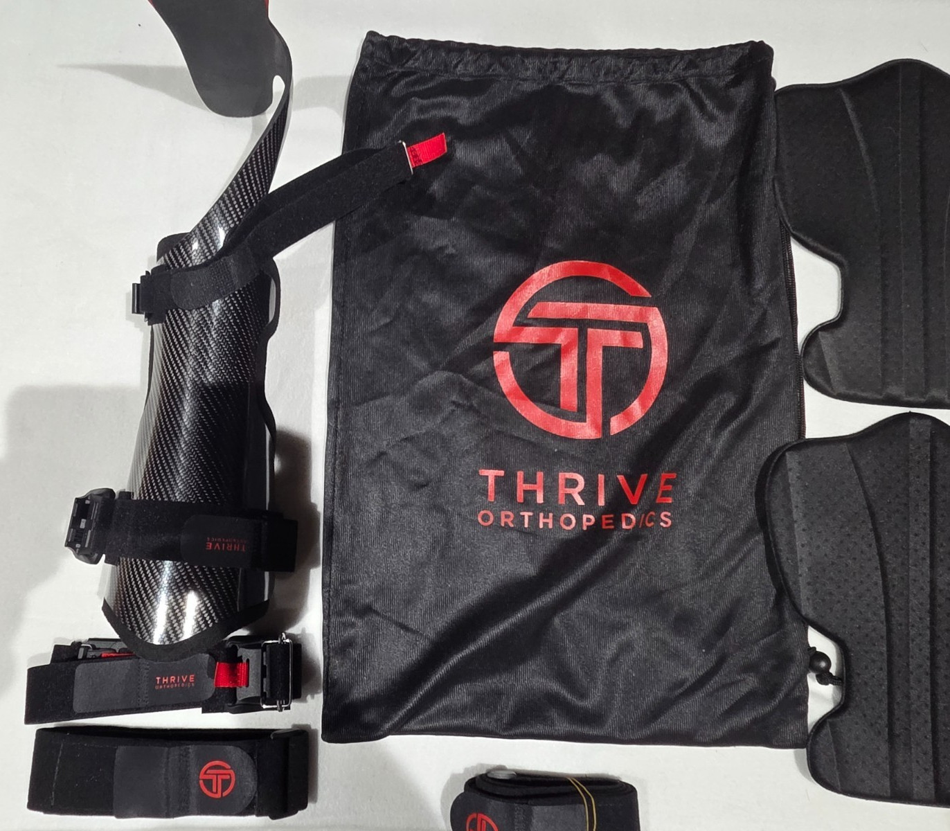 COMPLETE THRIVE ORTHOPEDICS F3 CARBON FIBER LEG FOOT BRACE LARGE RIGHT LRT