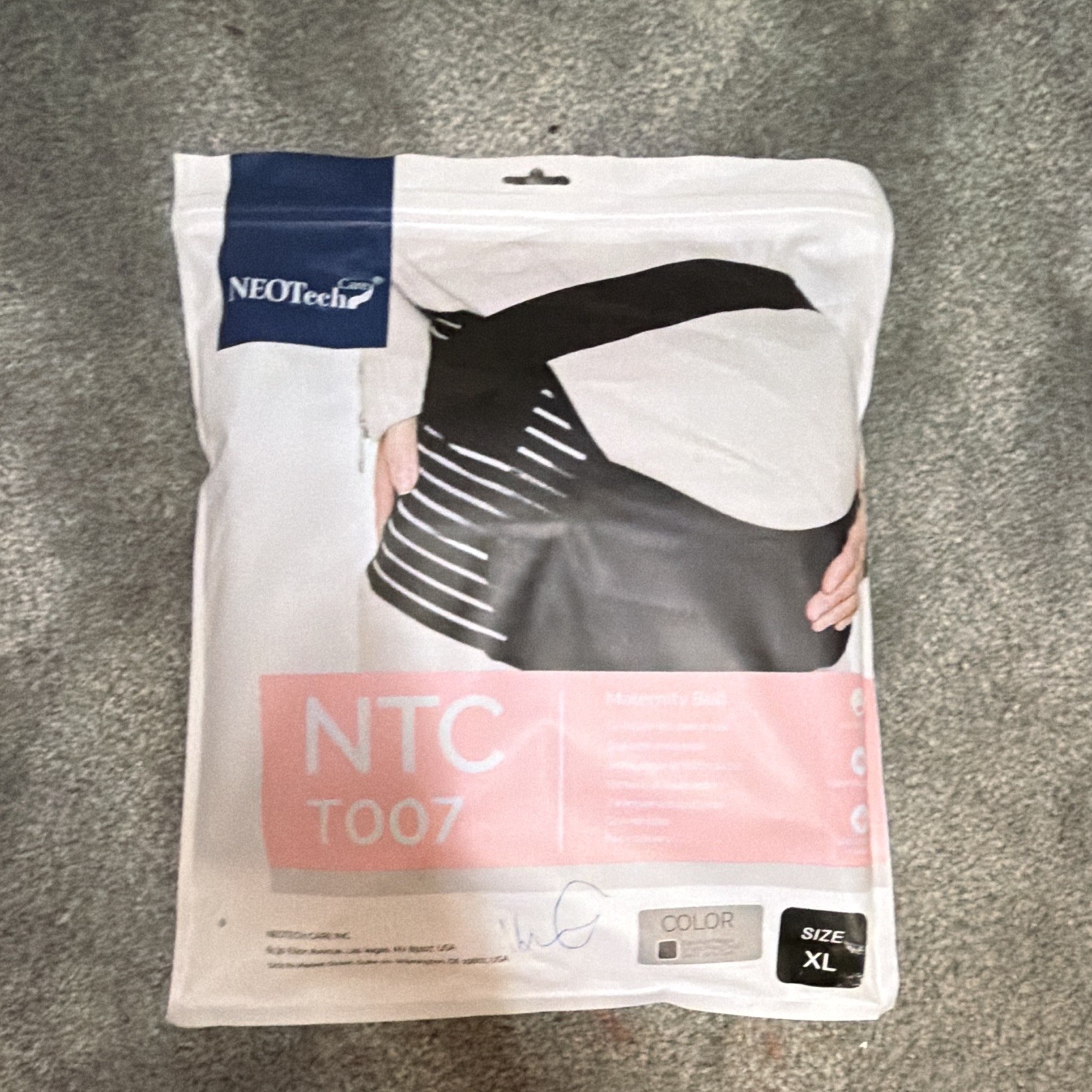 NEOTech Care NTC T007 Neoprene Adjustable Back & Waist Support Brace, Black XL