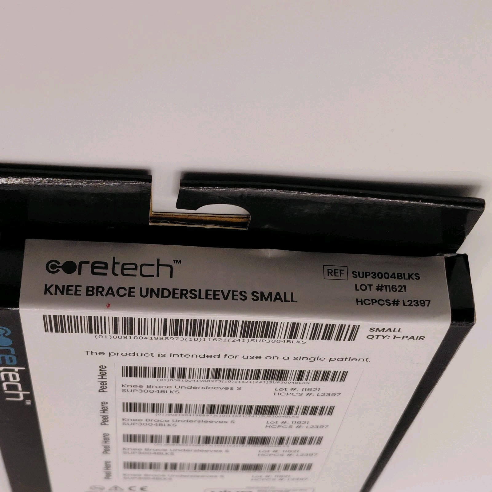 CoreTech Knee Brace Undersleeve Size Small One Pair