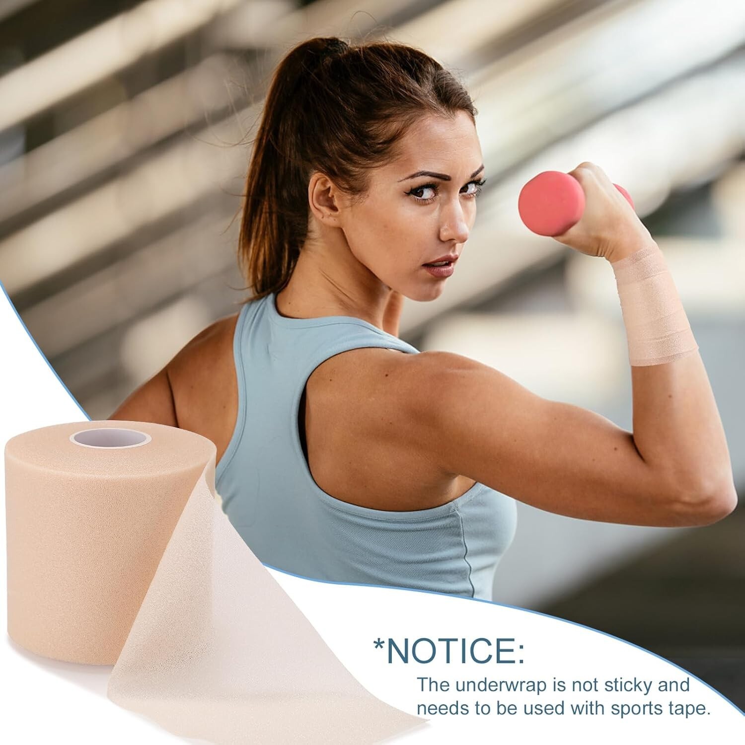 Elastic Pre-Wrap Athletic Tape for Versatile Body Support – Set of 5 Rolls