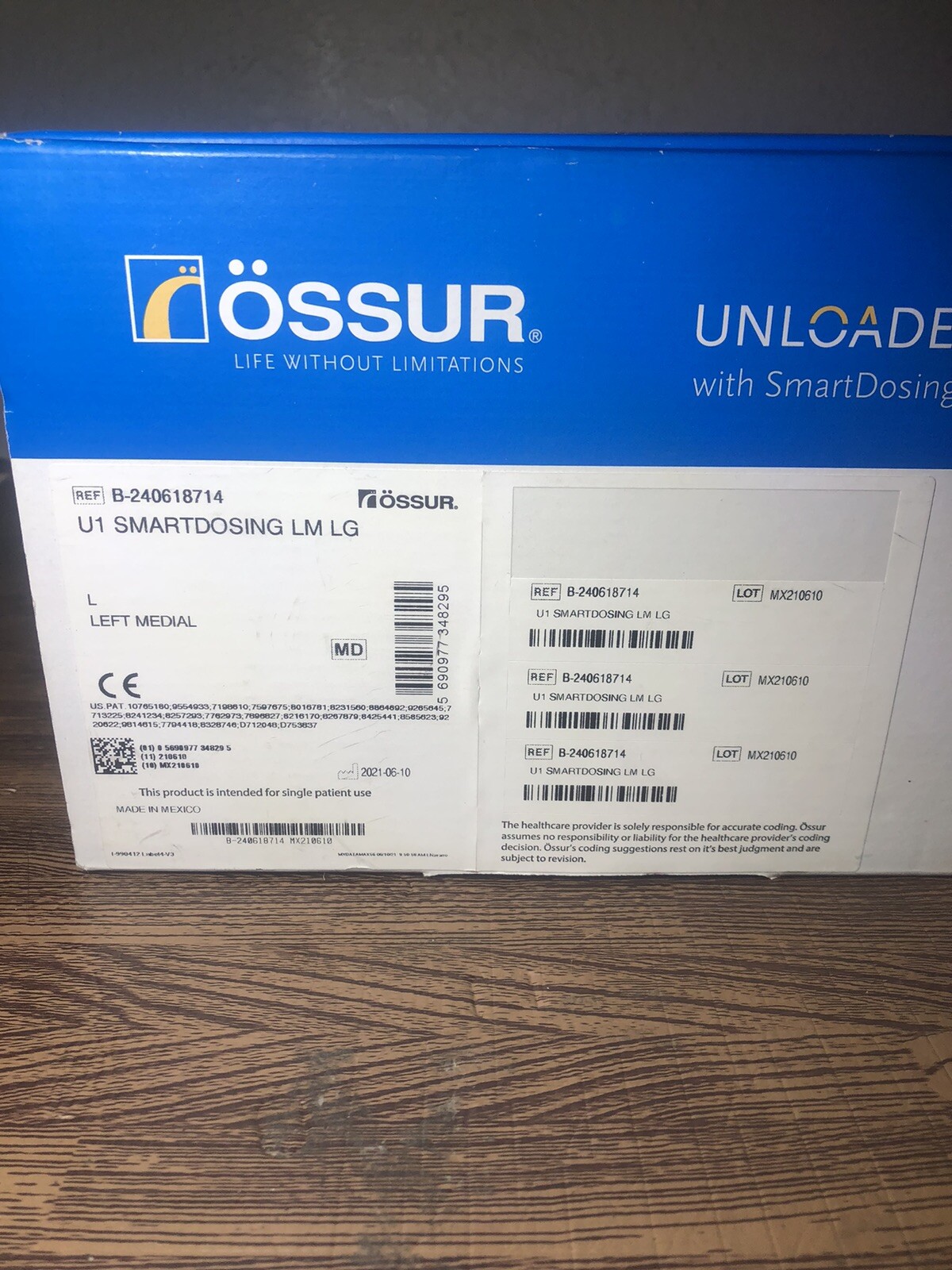 NEW OSSUR Unloader U1 SMARTDOSING – Left Medial