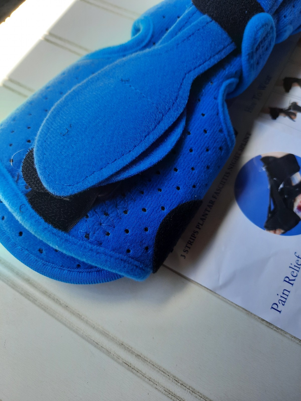 ANSUSIC Plantar Fasciitis Night Splint BLUE Unisex 3 Adjustable Straps NWOT