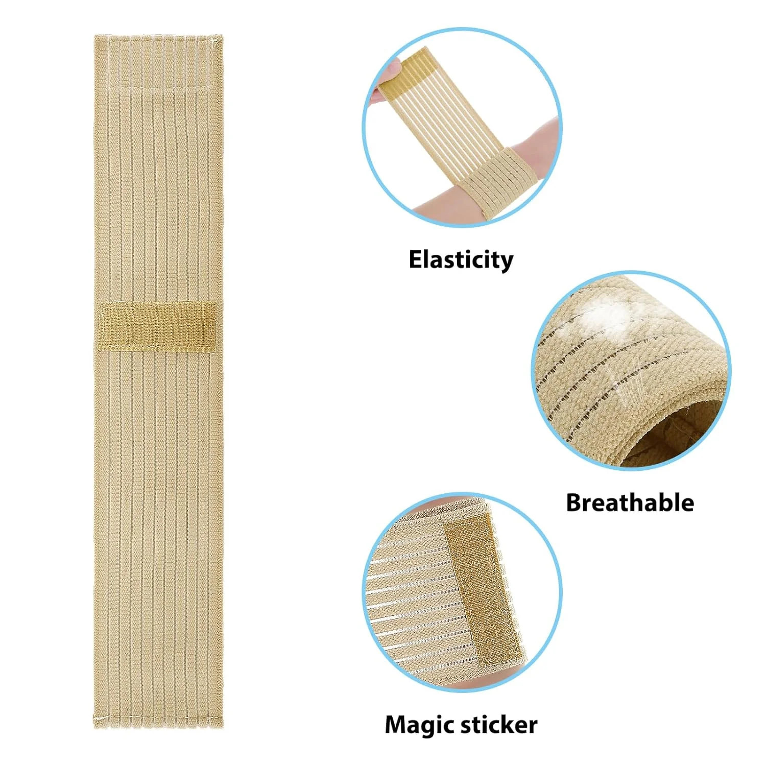 2 PCS Elastic Wrist Support Band Wrap Breathable Wrist Brace Adjustable Wrist St