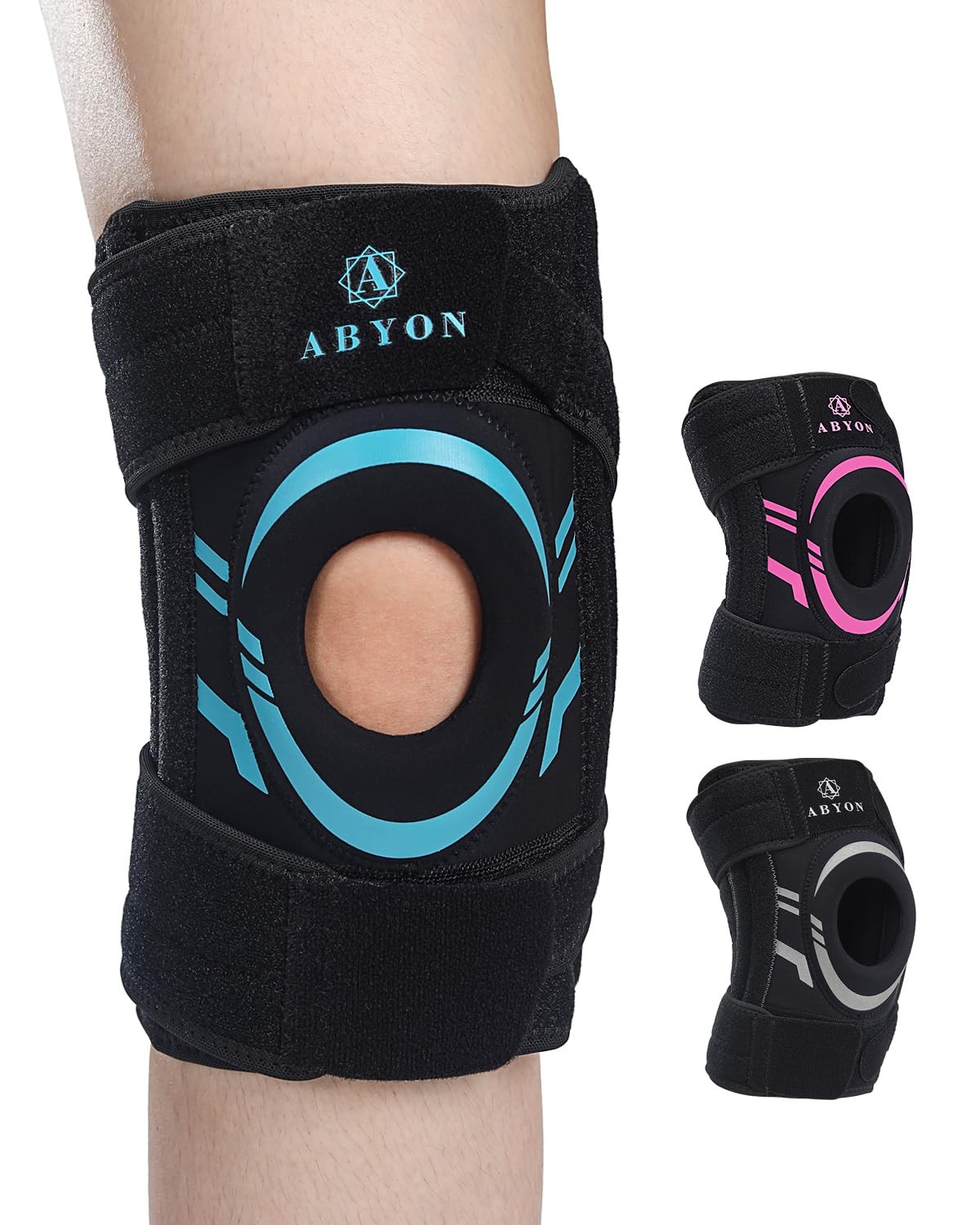 ABYON Knee Brace Men & Women Adjustable Knee Support Meniscus Tear, ACL, MCL