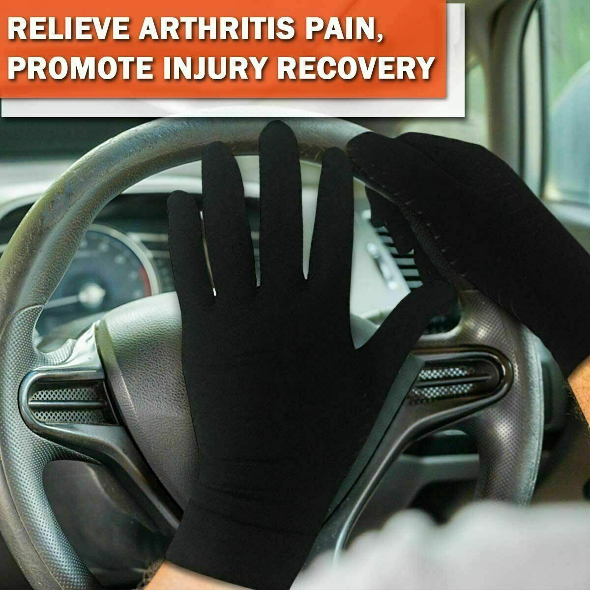 Copper Arthritis Compression Gloves Hand Support Joint Pain Relief Full Finger