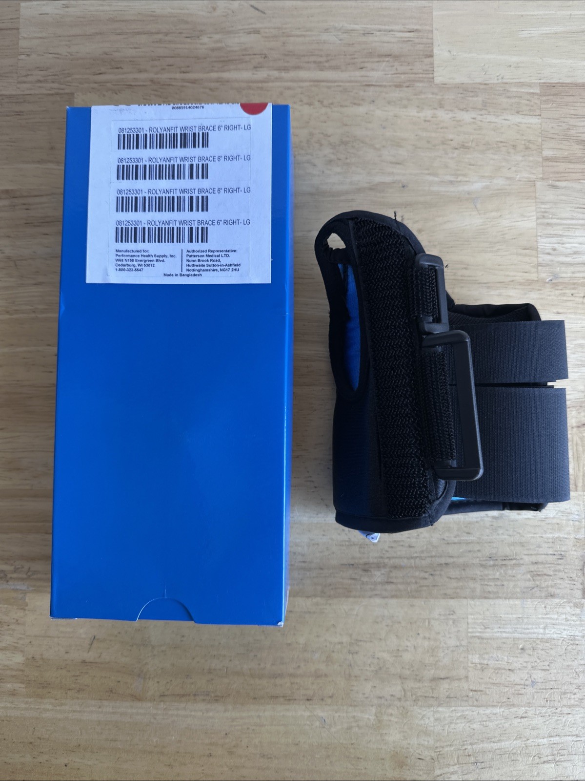 RolyanFit 6’ Wrist Brace Right Handed Size Large