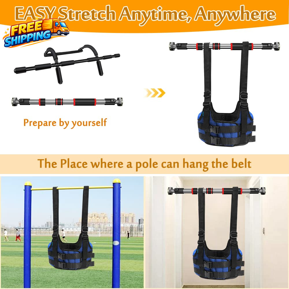 Back Stretcher Lumbar Traction Device Spine Decompression Belt for Pain Relief
