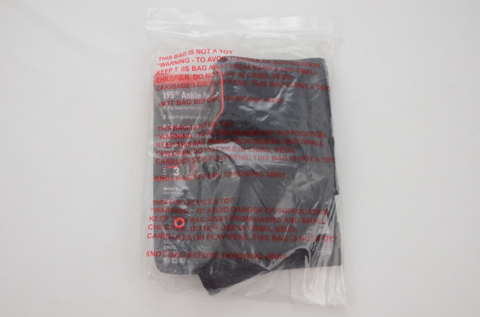 McDavid Ankle Brace Size Medium Level 3 Support Black New