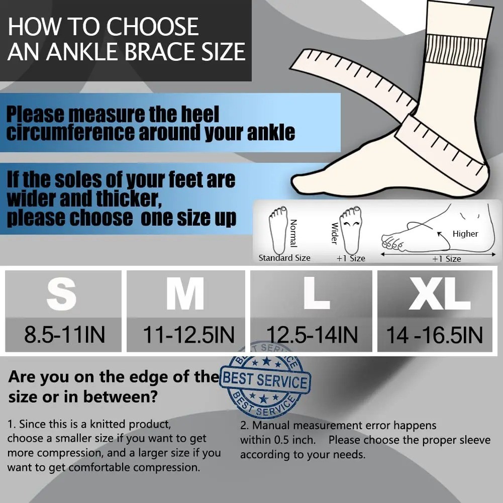 Compression Foot Sleeves Ankle Support Running Open-Toe Design Neuropathy Socks