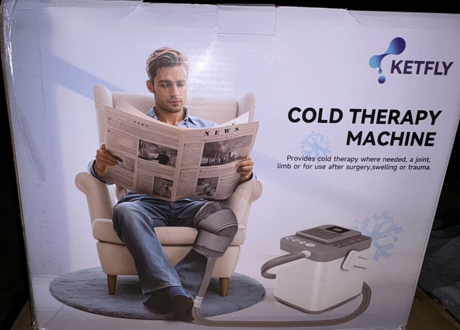 Ketfly Cold Therapy Machine With Programmable Timer And Silent Pump