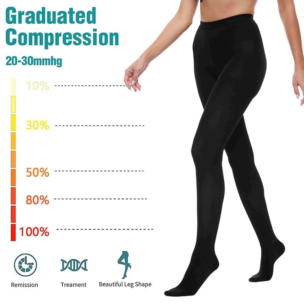 Compression Pantyhose Medical Stockings Varicose Women Men Circulation Grade-II