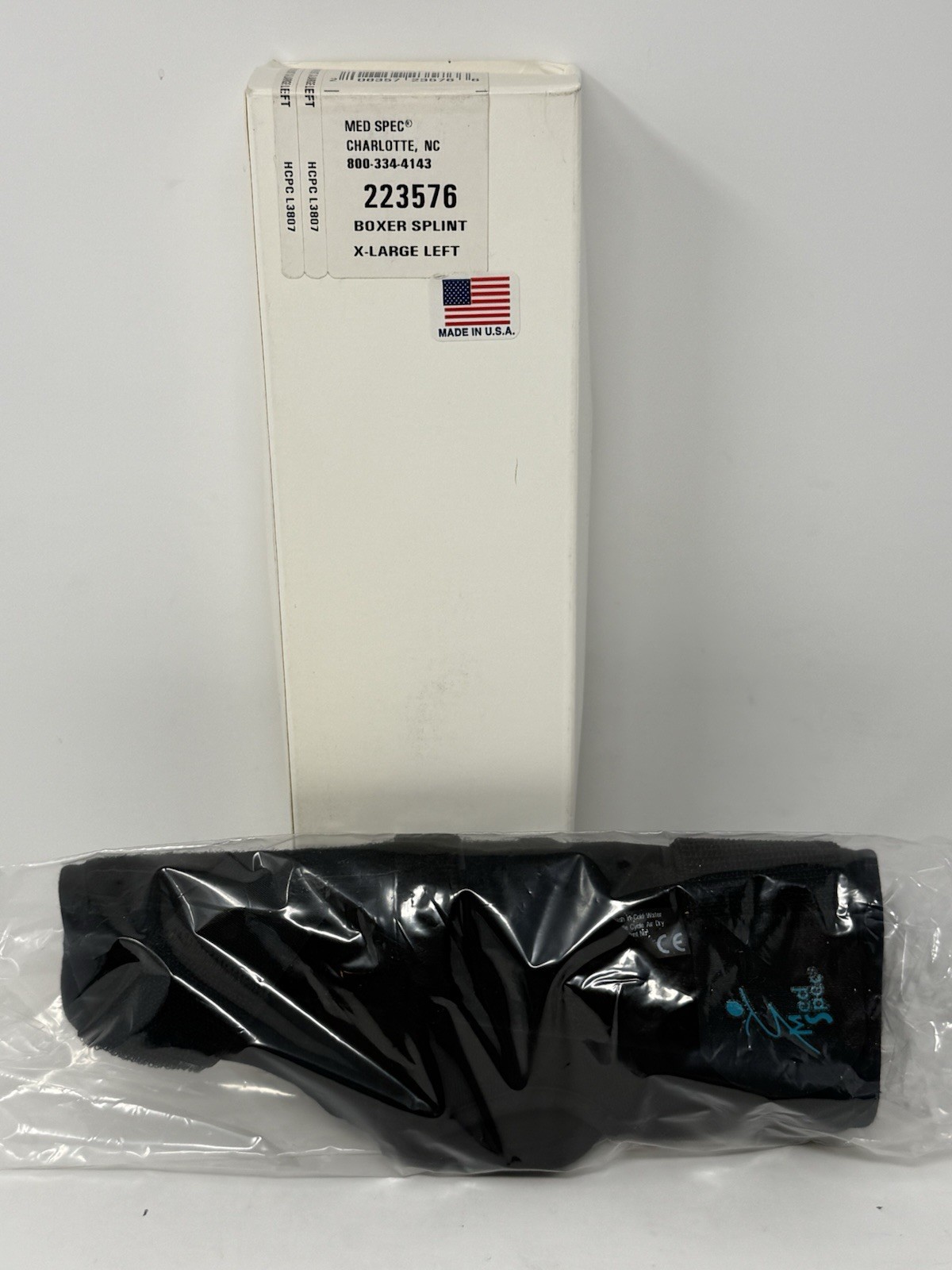 MedSpec Boxer Splint X-Large Left Clamshell Closure New Free Shipping