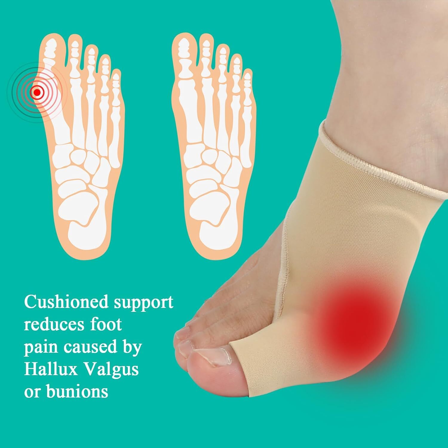 2PCS Bunion Corrector and Bunion Relief Sleeve Gel Pad Bunion Relief Splint US