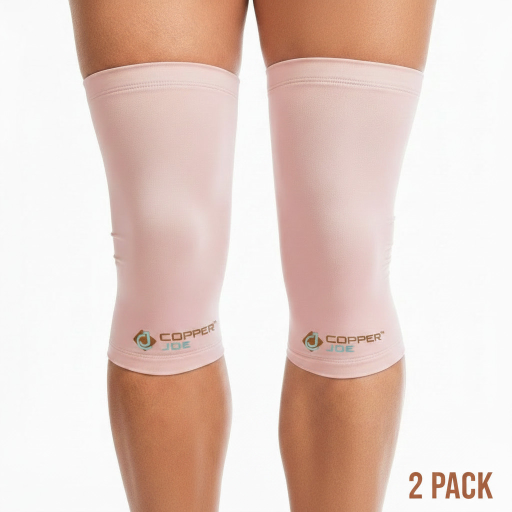 His & Hers Knee Bundle Pink & Black Copper Infused Compression Sleeve 2 Pack