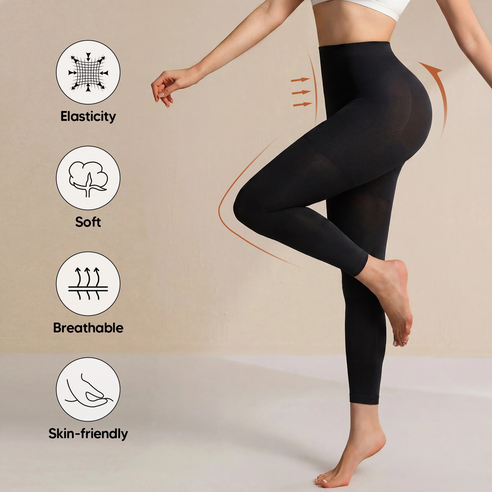 Compression Pantyhose for Women 8-15mmHg Graduated Compression Stockings S-XXL