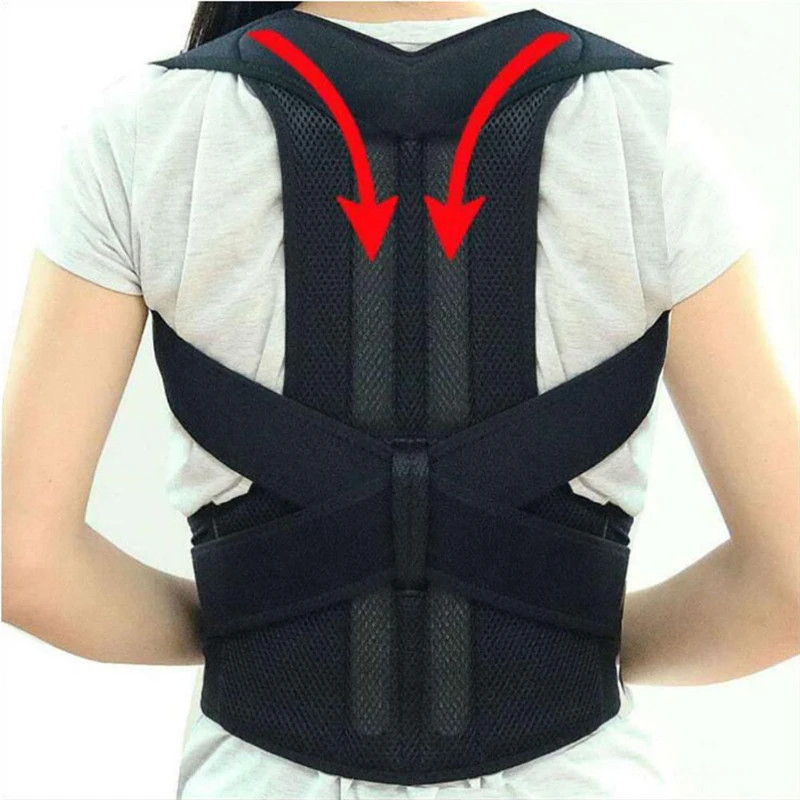 Back Brace Posture Corrector for Women & Men, Adjustable Back Lumbar Support–