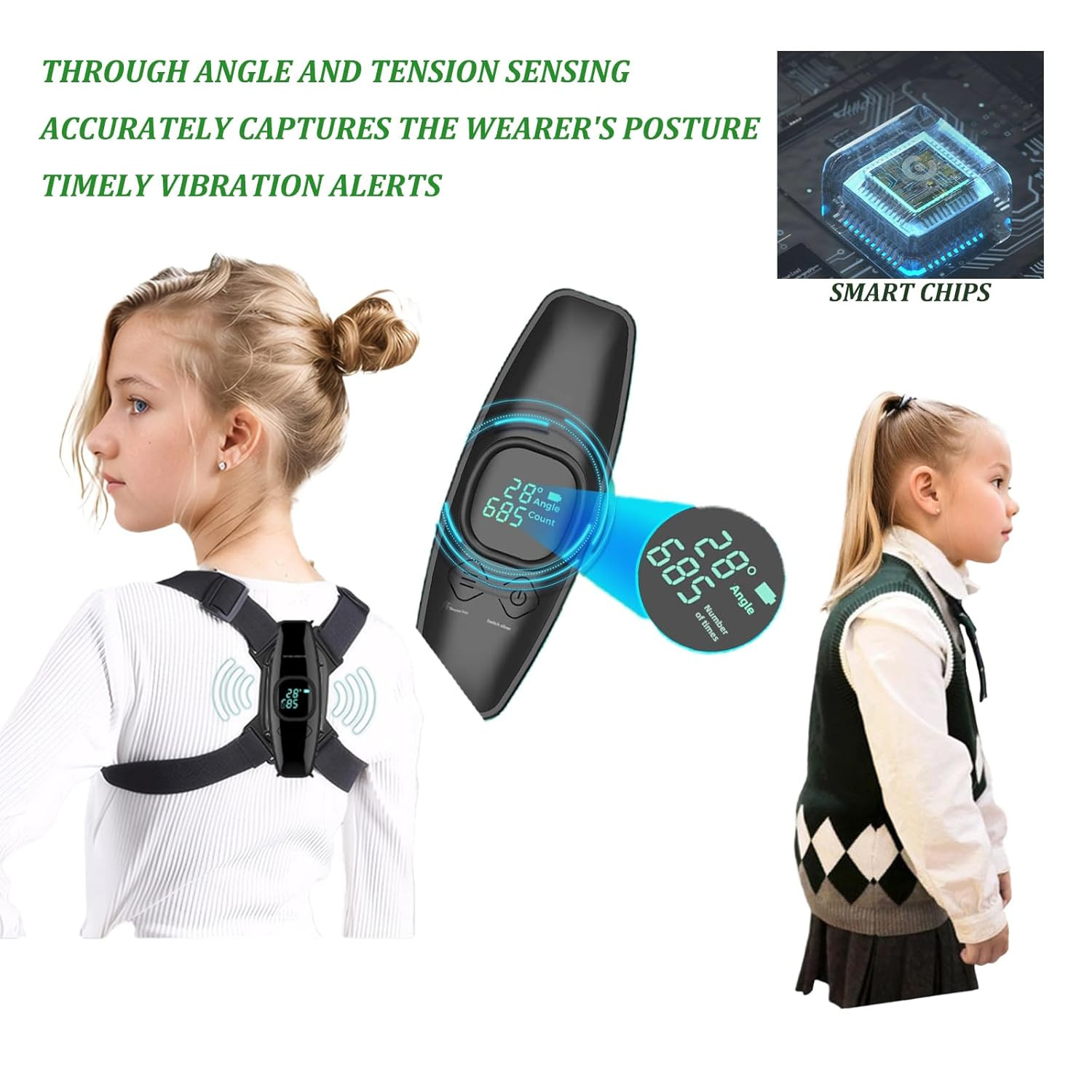 Upgraded Smart Posture Corrector Adjustable Posture Correction Angle with Vibrat
