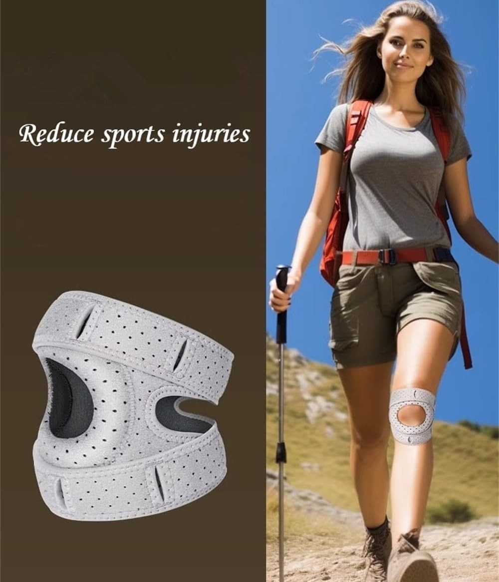 2 Adjustable Knee Braces Support Neoprene Patella Stabilizing Compression Straps