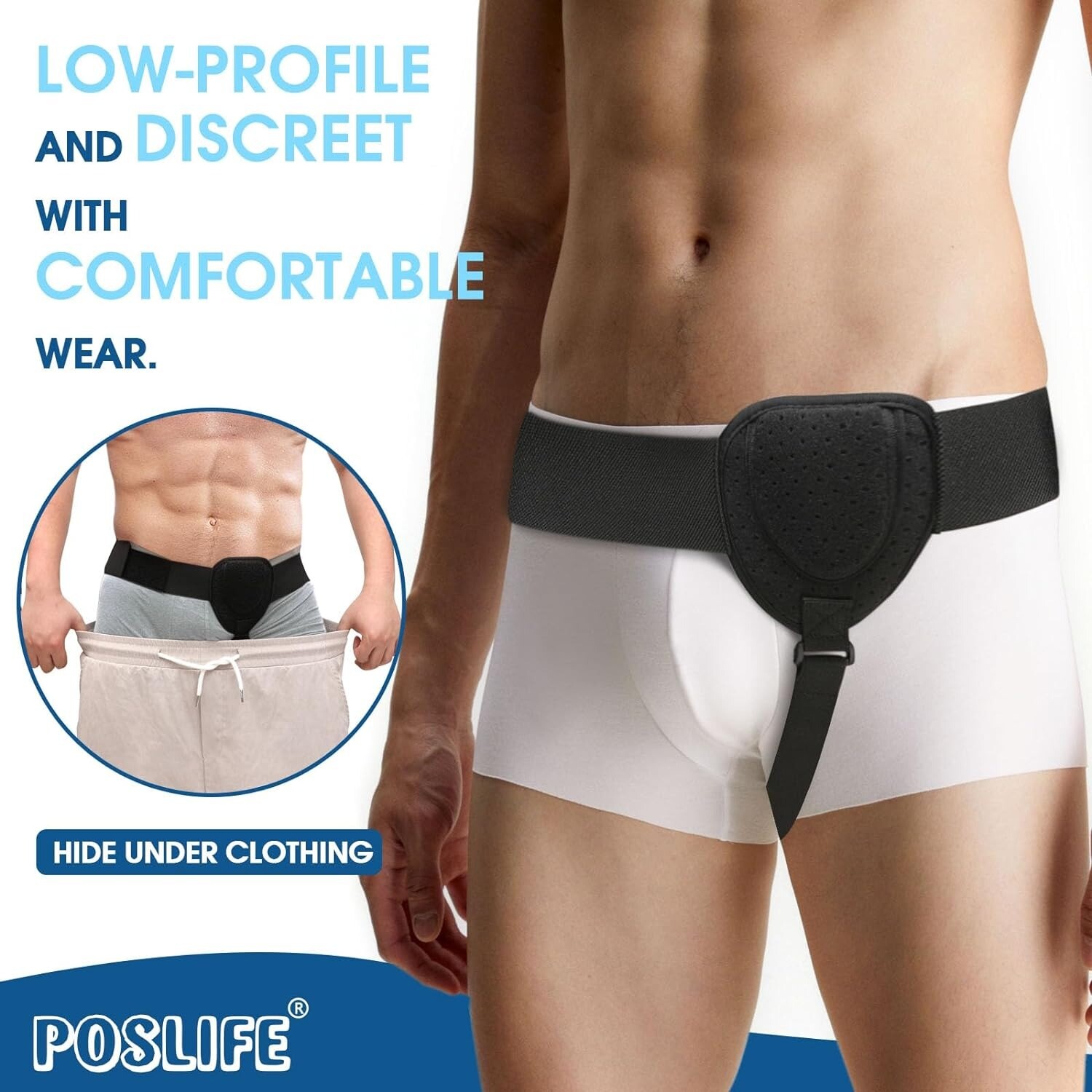 Men Hernia Support Guard Brace Belt Post Surgery Truss Inguinal Groin Hernias US