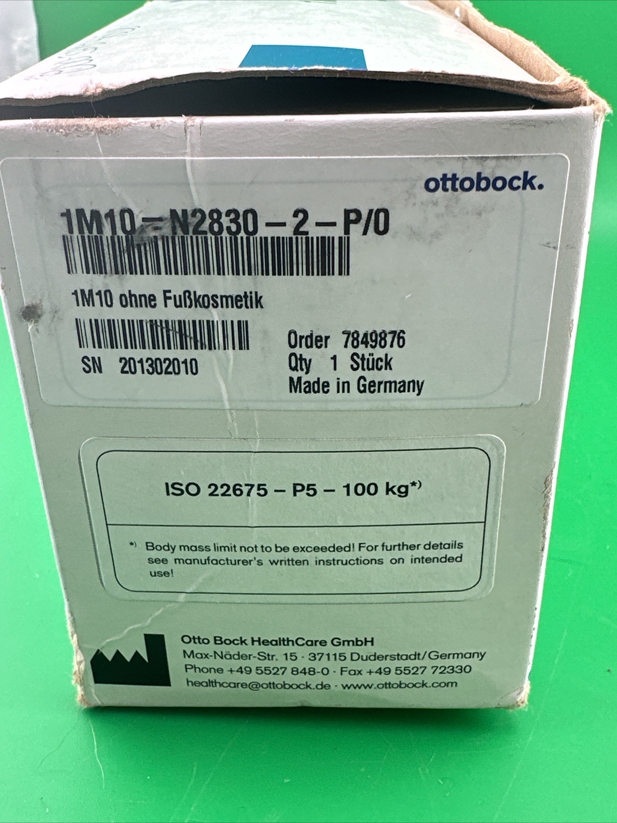 OTTOBOCK 1m10 Prosthetic Foot. Category 2. Size 28-30