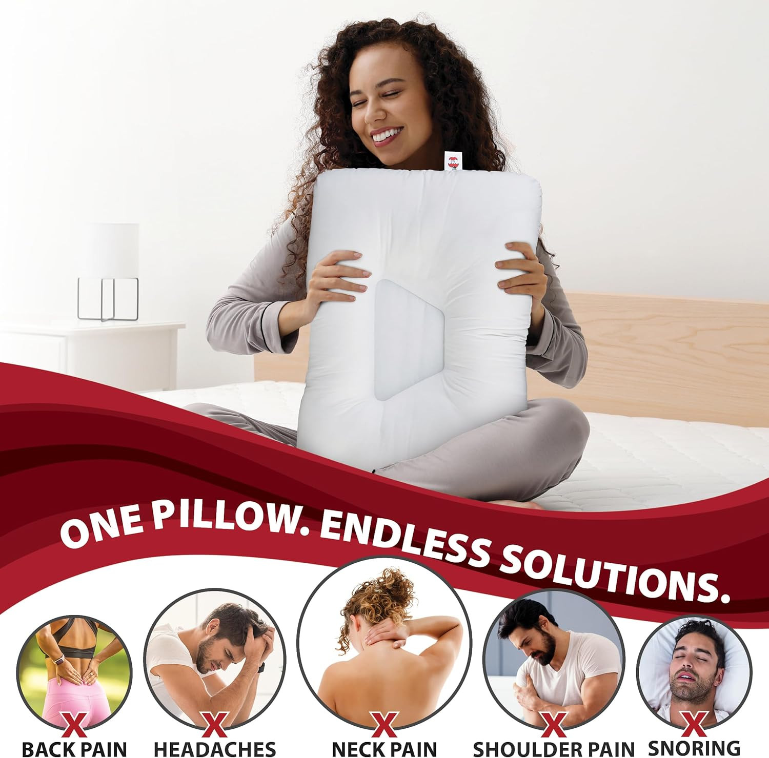 Core Products Tri-Core Cervical Support Pillow – Gentle (Medium Firmness) Orthop