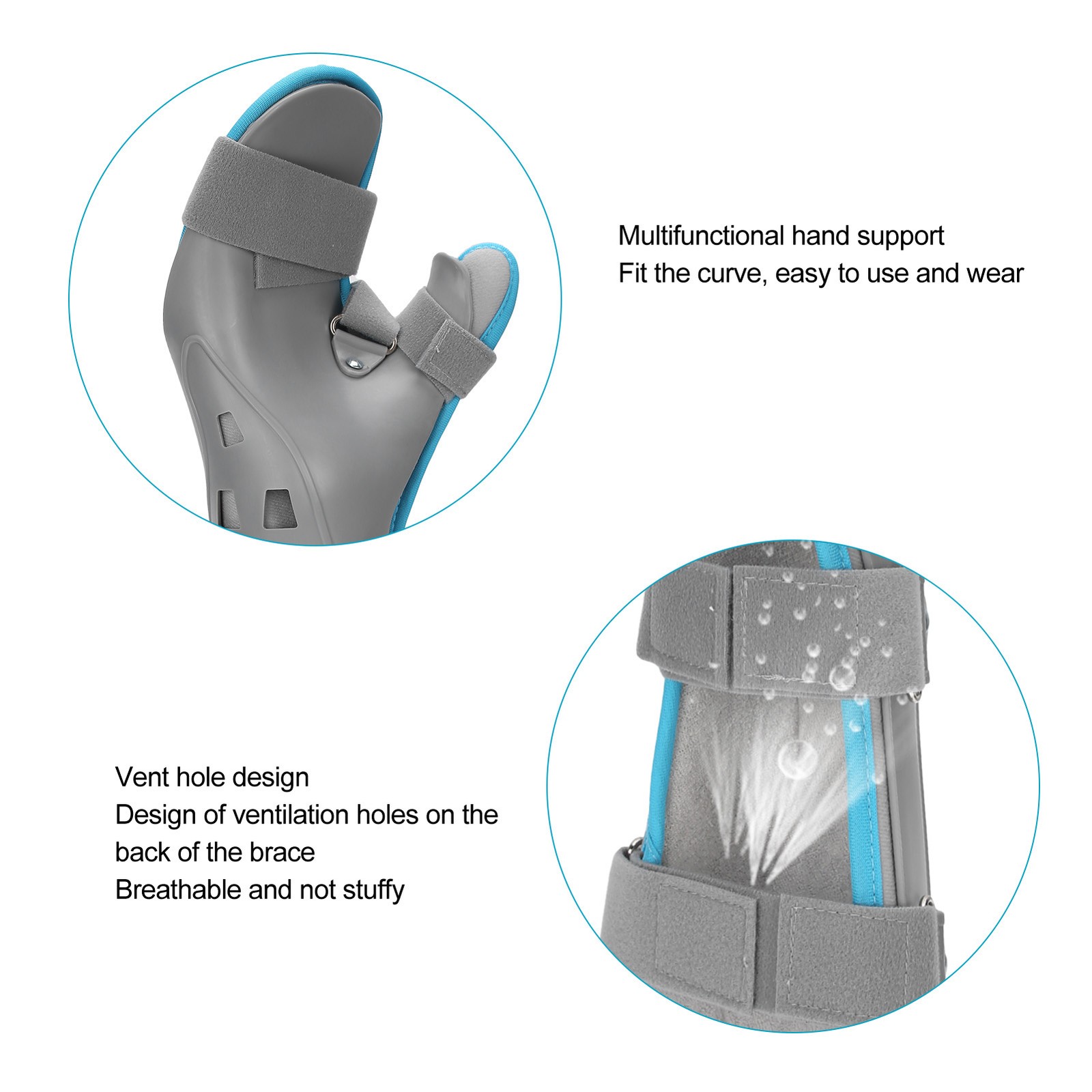 Right Wrist Support Brace Adjustable Hand Fracture Fixed Strap Sprain WT