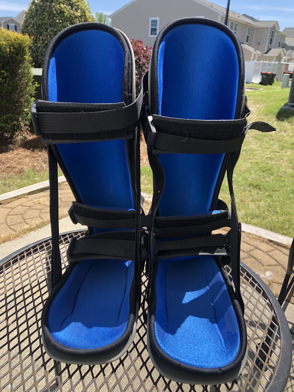 Night Splint Plantar Fasciitis Achilles Tendonitis Heel Spurs (Grey and Blue)